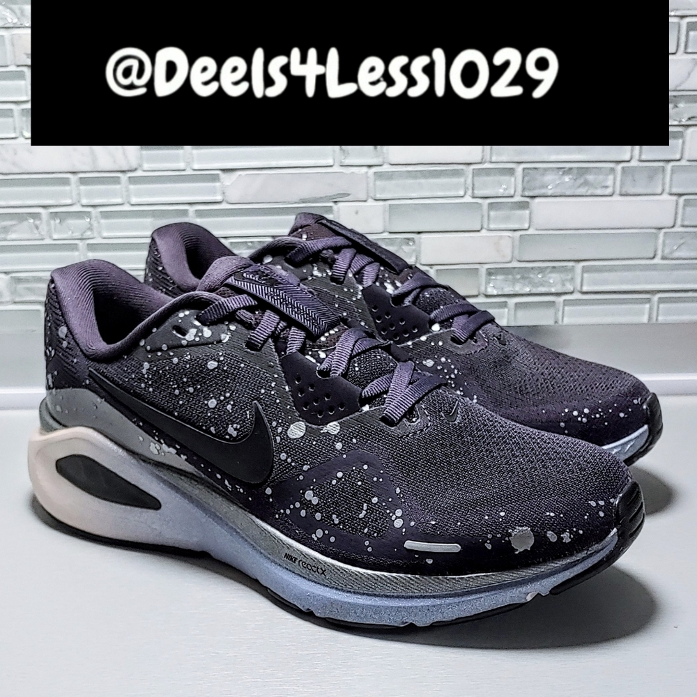 Nike Air Zoom Structure 26 SE Splatter Running Womens Cave Purple Black Grey - Picture 3 of 6